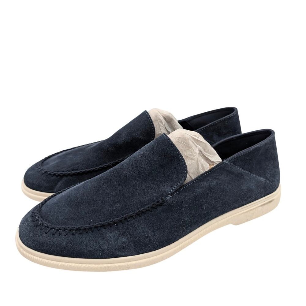 Nordstrom Axton Slip-On Loafer Shoes Round Toe Men's Navy Night Size US11M EU44